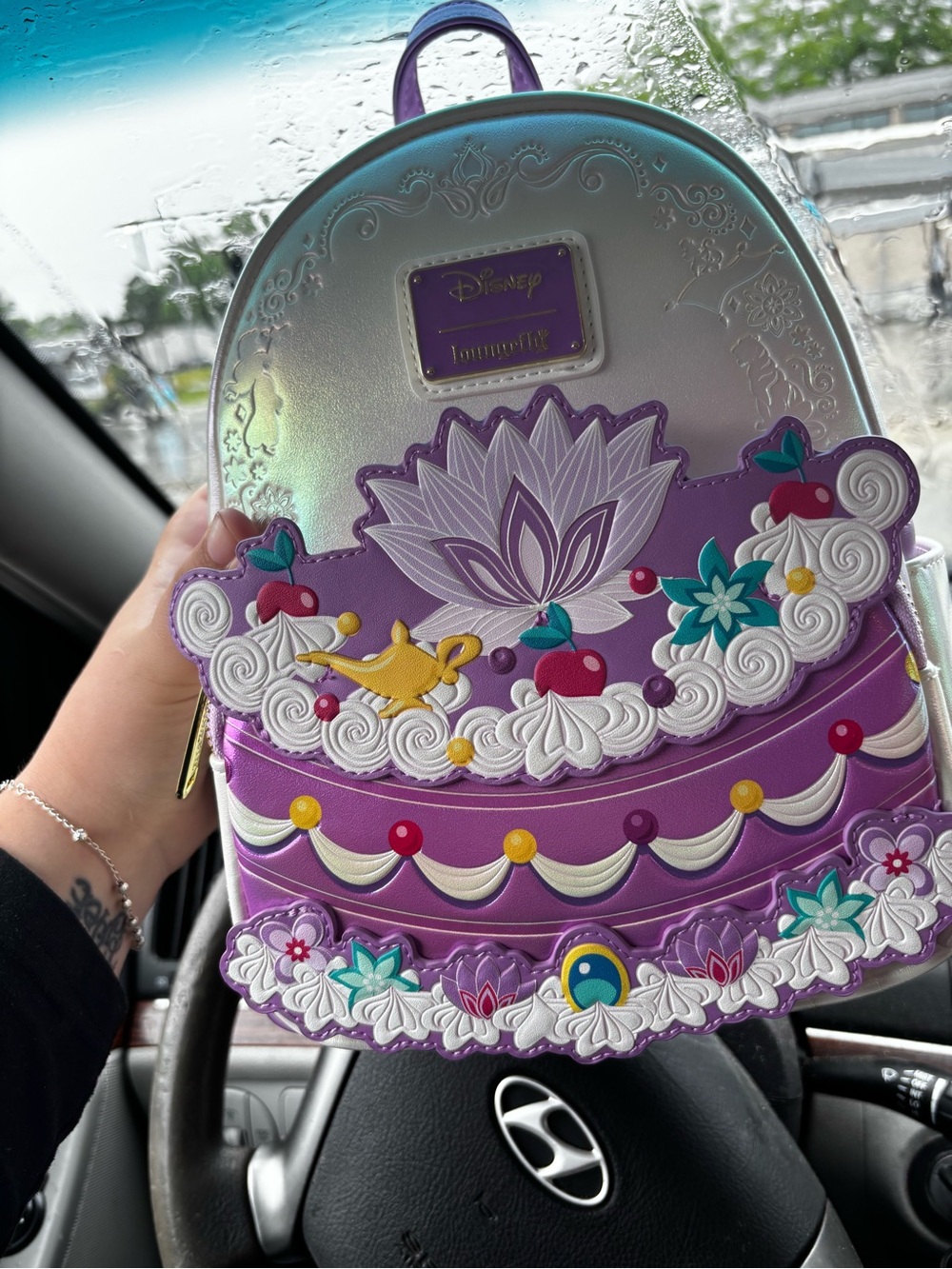 Loungefly Purple & Silver Jasmine-Inspired Mini Backpack